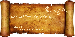 Kernács Ádám névjegykártya